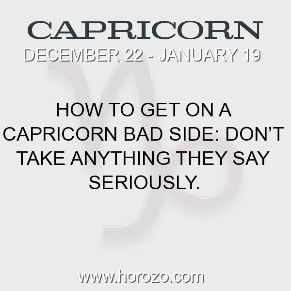 Capricorn bad side