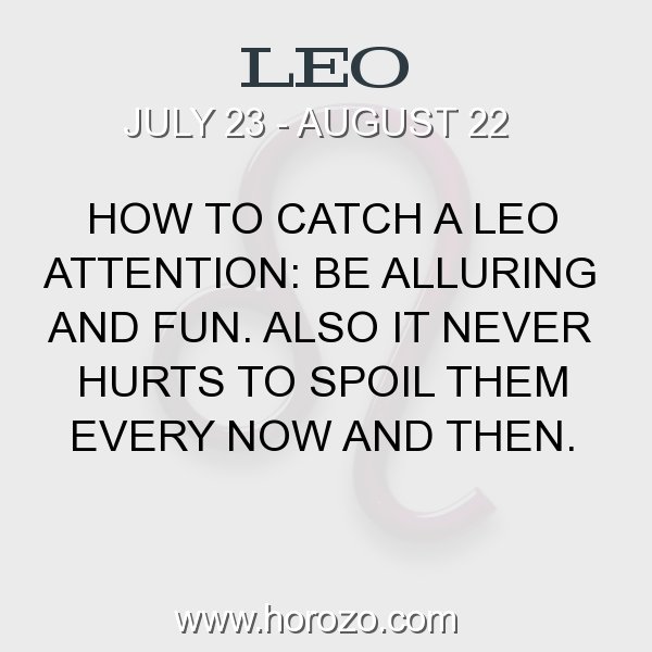 Leos things zodiac about 10 Reasons